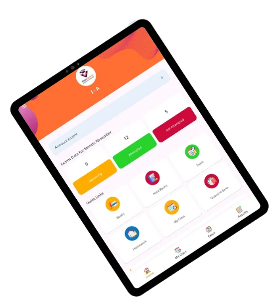 EduSoulX tablet showing the study app